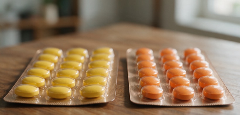 Cialis e Levitra a confronto: compresse dei due farmaci.
