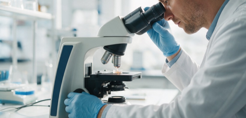 L'analisi dello spermiogramma in laboratorio al microscopio.