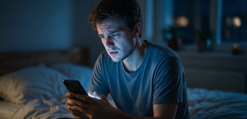 Un uomo giovane stressato: la disfunzione erettile colpisce anche sotto i 30 anni.
