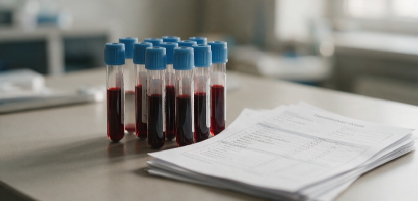L'esame del sangue per misurare il testosterone.